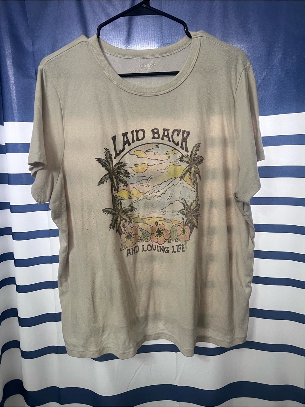 Old Navy Laid Back Graphic Tee - Beige